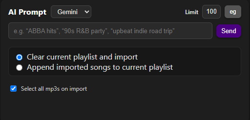 AI Prompt section